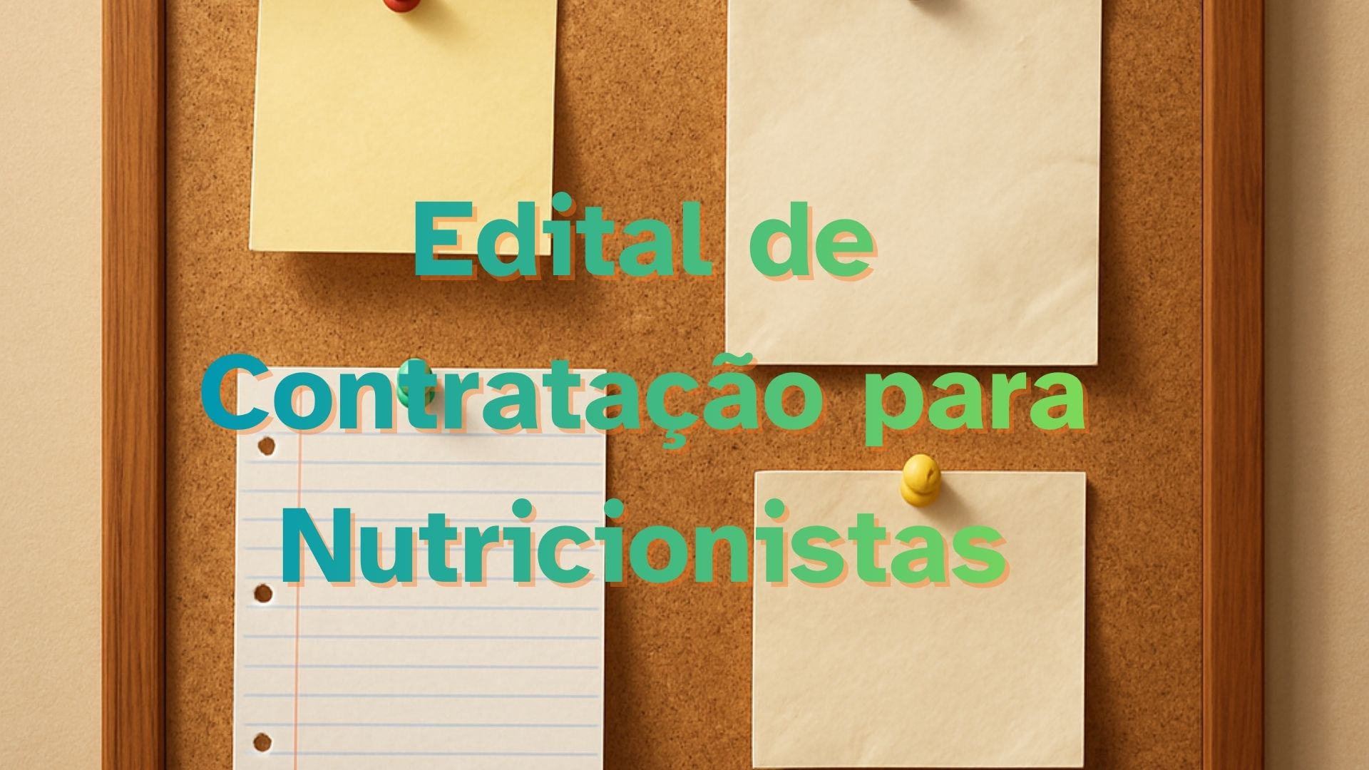 Edital SRE para contratação  de Nutricionistas