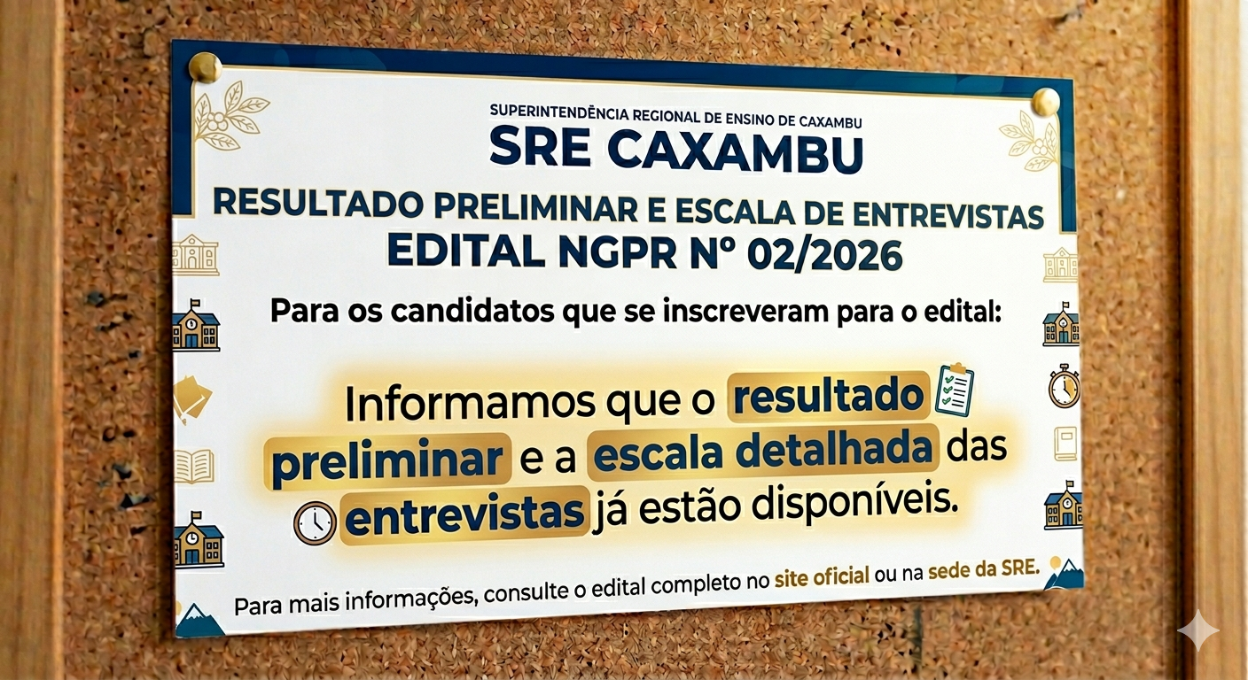 Resultado Preliminar – Programa de Recomposição das Aprendizagens – Edital 02/2026